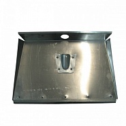 Лопата алюмин. снеговая 3-х бортная 500х375 с планкой 1,5мм,б/чер.